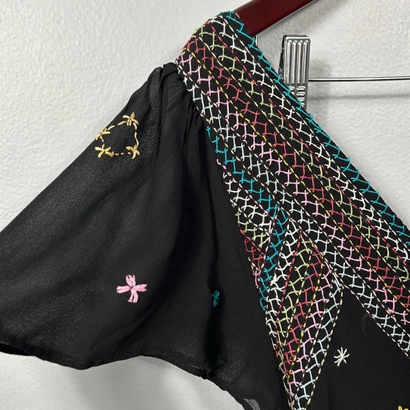 Free People Assymetric Embroidered Dress EUC Small - Picture 12 of 12